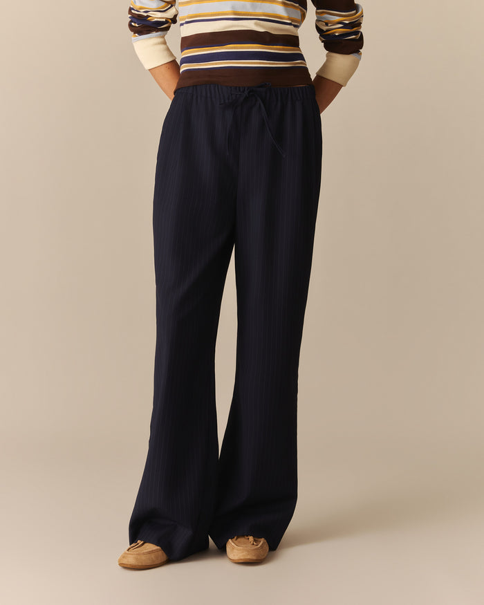 Cath Pinstripe Pant Navy Navy / XL