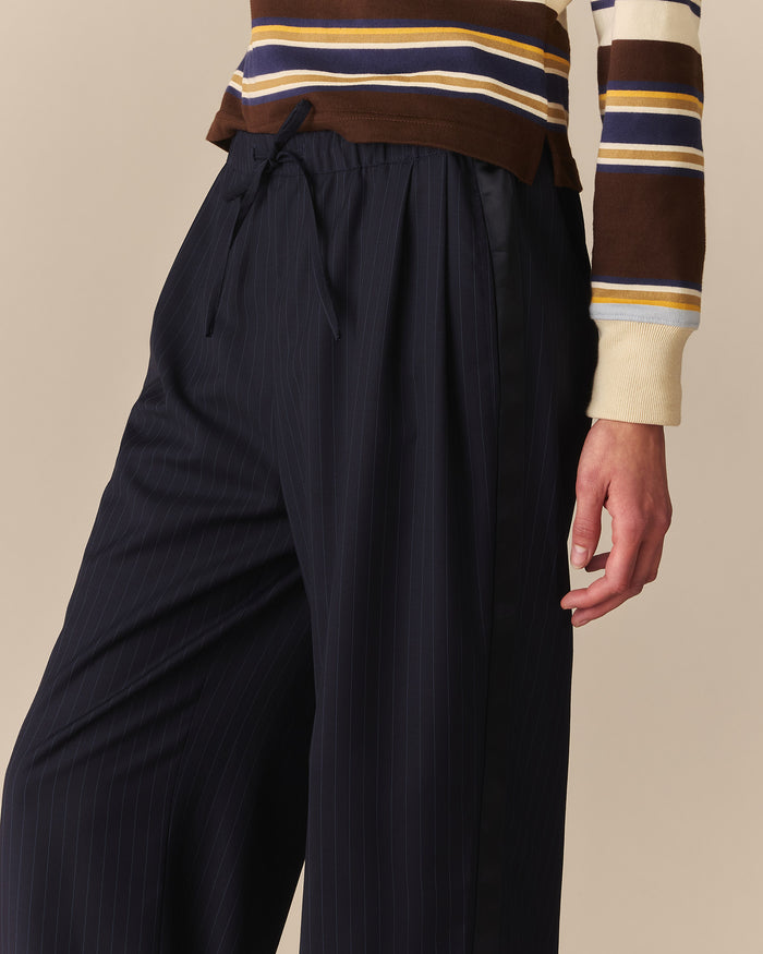 Cath Pinstripe Pant Navy Navy / XL