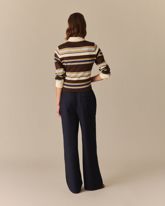 Cath Pinstripe Pant Navy Navy / XL