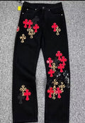 Chrome Heart baggy jeans