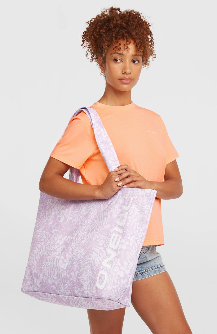 Coastal Print Tote Bag | Purple Island Sky