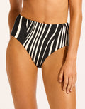 Seafolly Coastline High Waisted Bikini Pant - Black - Simply Beach UK