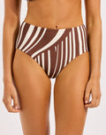 Seafolly Coastline High Waisted Bikini Pant - Cocoa - Simply Beach UK