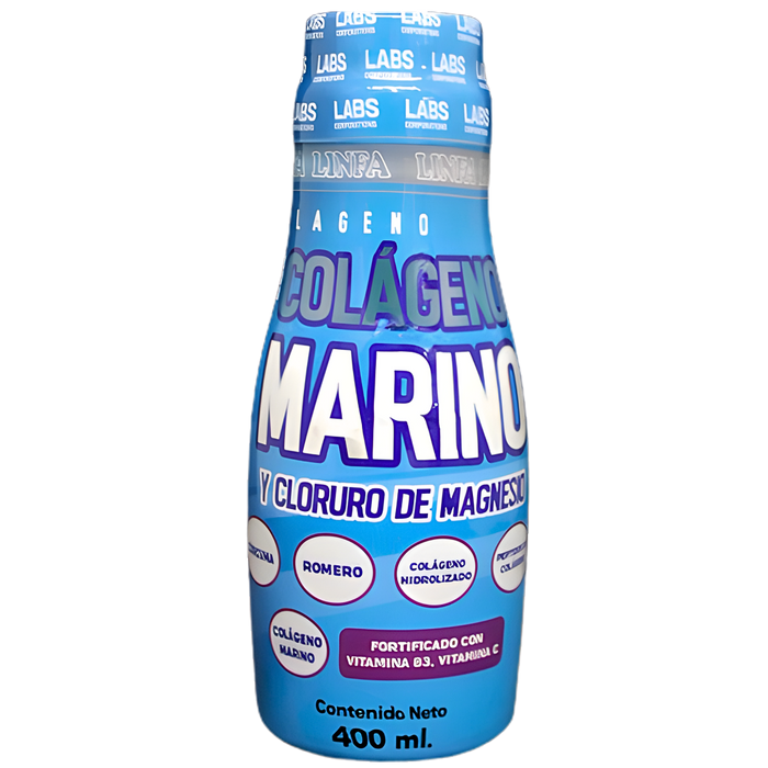 Colágeno Marino y Cloruro de Magnesio - Piel, Articulaciones e Hidratación (400ml)