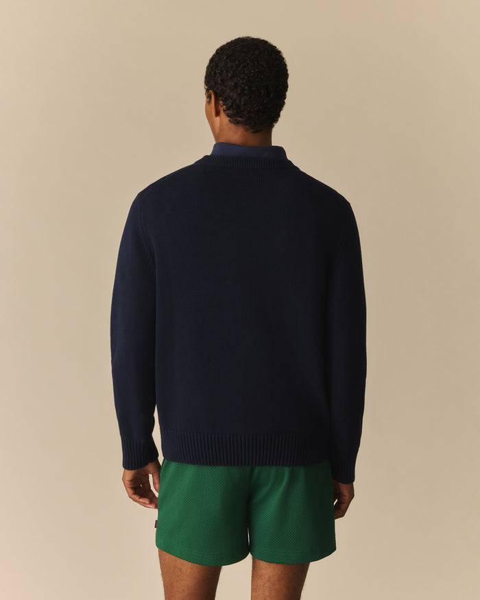 College Cotton Sweater Navy Navy / XL