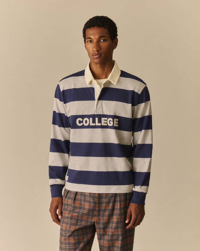College Harrison Rugby Navy