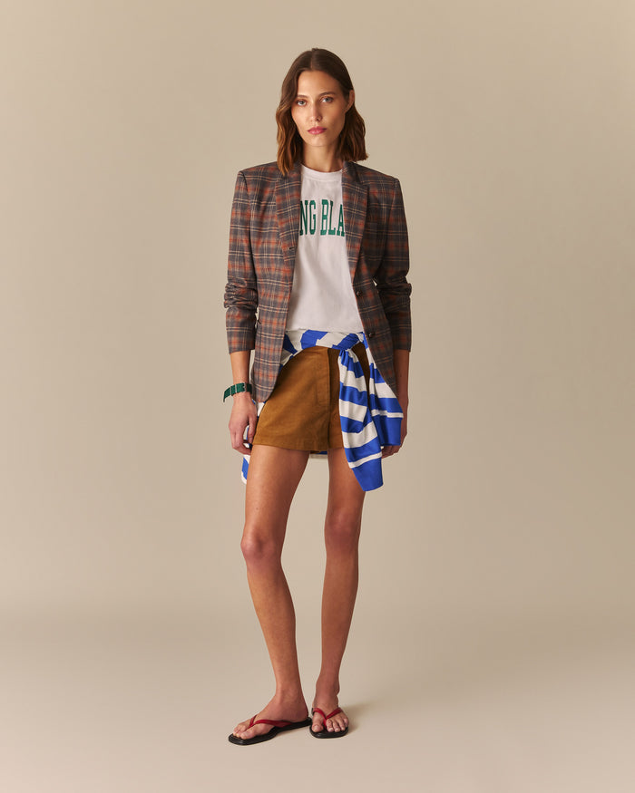 Kate Ivy Plaid Classic Fit Blazer Multi-Color Multi-Color / XL