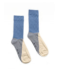 Color Block Socks Cream Beige Multi