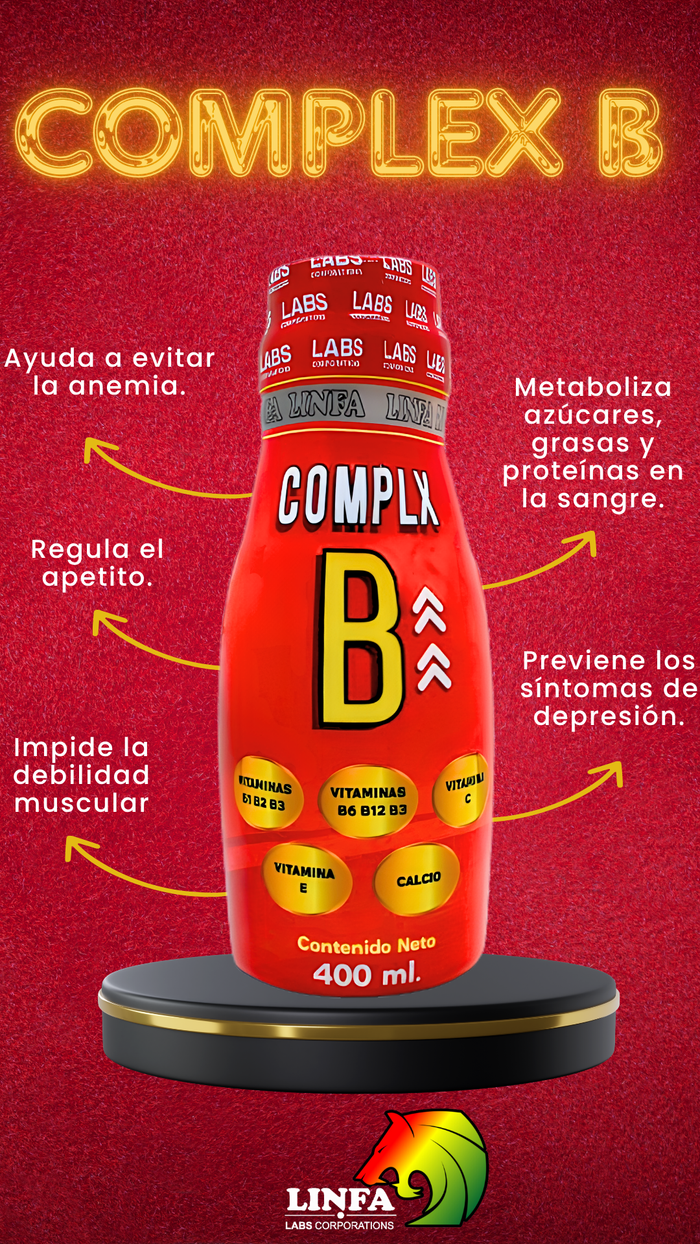 Complex B - Suplemento Vitamínico para Energía y Sistema Nervioso (400ml)