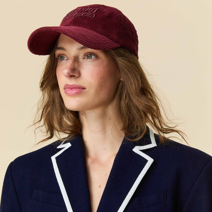 Corduroy Baseball Cap Burgundy