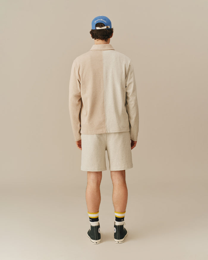Cotton Color Blocked Rugby Khaki