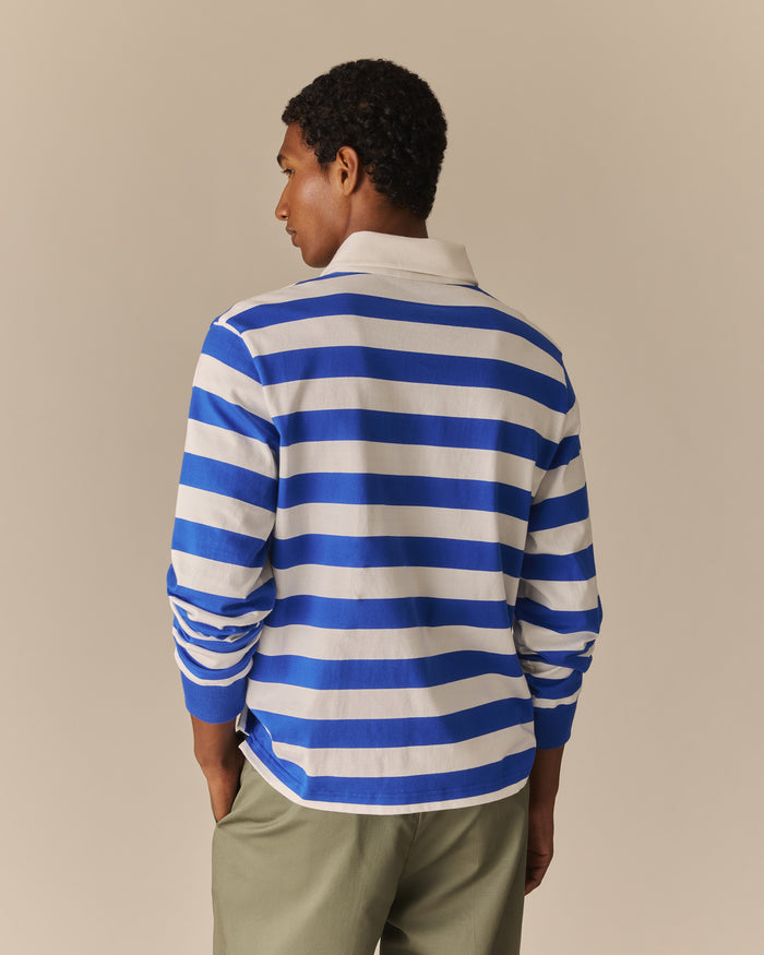 Cotton Core Stripe Rugby Cobalt Blue/White Stripe Cobalt Blue/White Stripe / XL