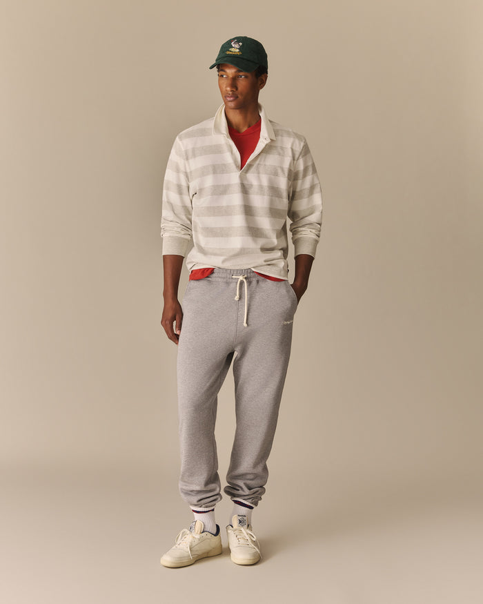 Cotton Core Stripe Rugby Grey Heather/White Stripe Grey Heather/White Stripe / XL