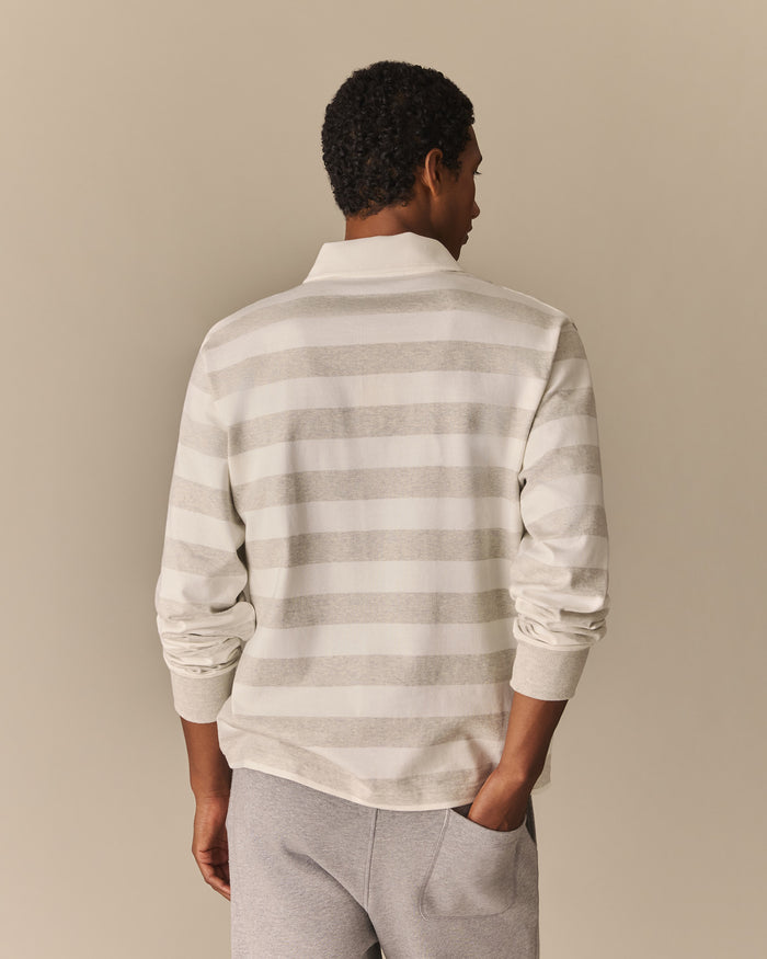 Cotton Core Stripe Rugby Grey Heather/White Stripe Grey Heather/White Stripe / XL