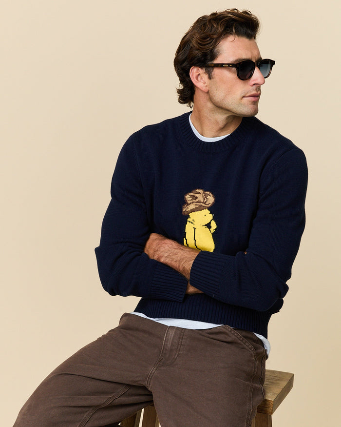 Cotton Cowboy Winnie-the-Pooh Sweater Navy