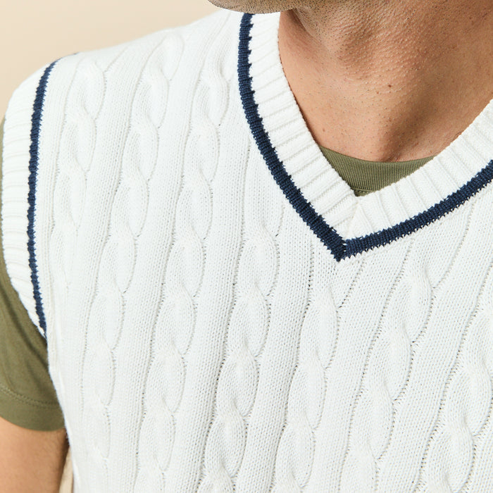 Cotton Cricket Vest White