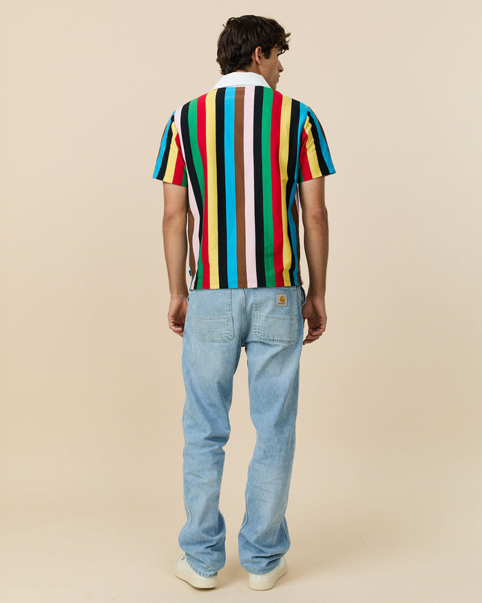 Cotton Croquet Stripe Short Sleeve Rugby Croquet