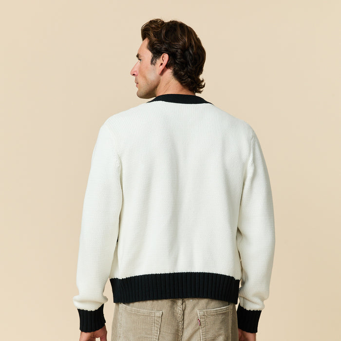 Cotton Doberman Contrast Cardigan