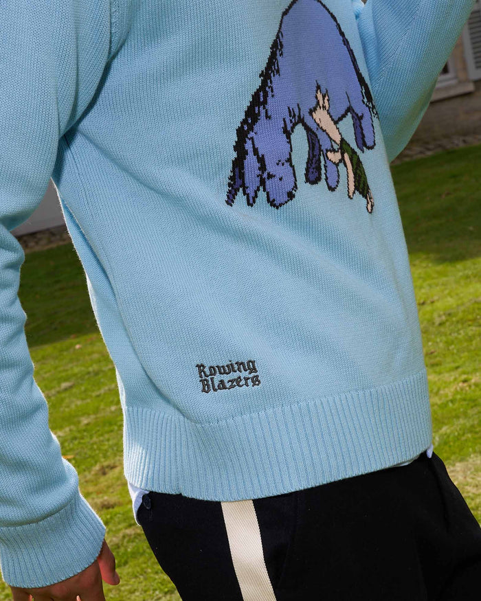 Cotton Eeyore and Piglet Sweater Blue