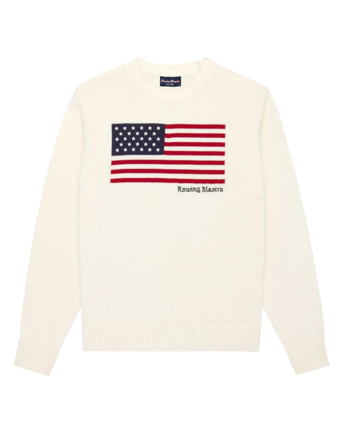 Cotton Flag Sweater White