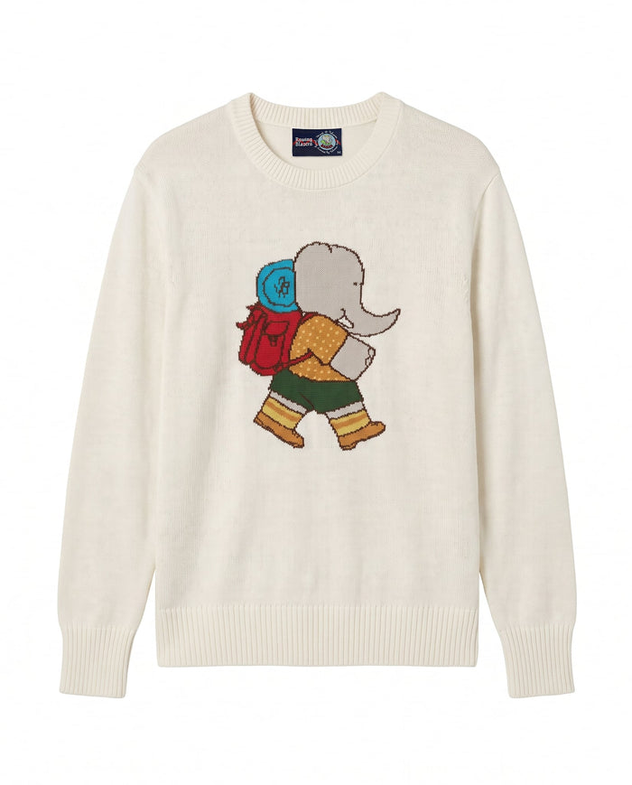 Cotton Linen Babar Sweater Cream