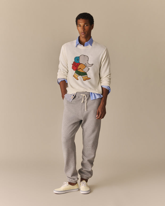 Cotton Linen Babar Sweater Cream Cream / XL