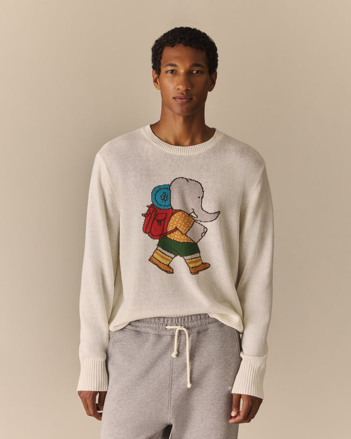 Cotton Linen Babar Sweater Cream Cream / XL