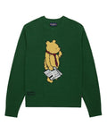 Cotton Linen New Yorker Winnie-the-Pooh Sweater Green