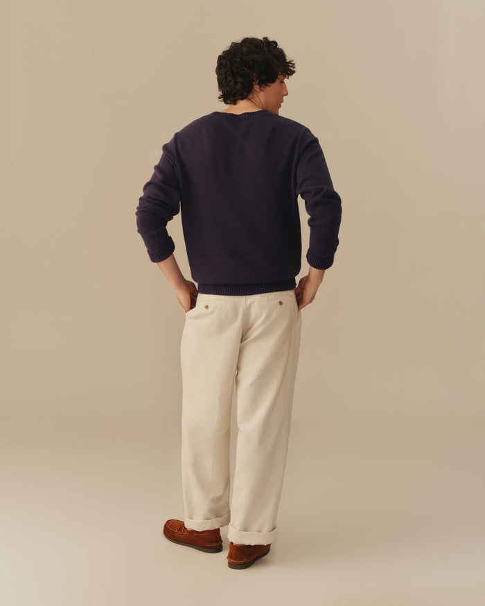 Cotton NY Hot Dog Sweater Navy