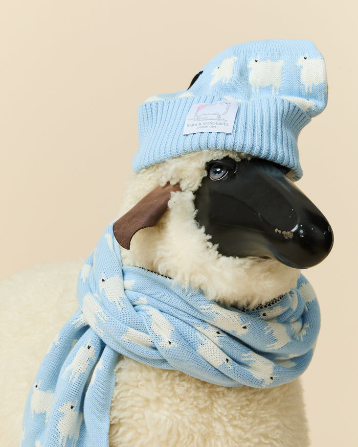 Cotton Sheep Beanie Blue
