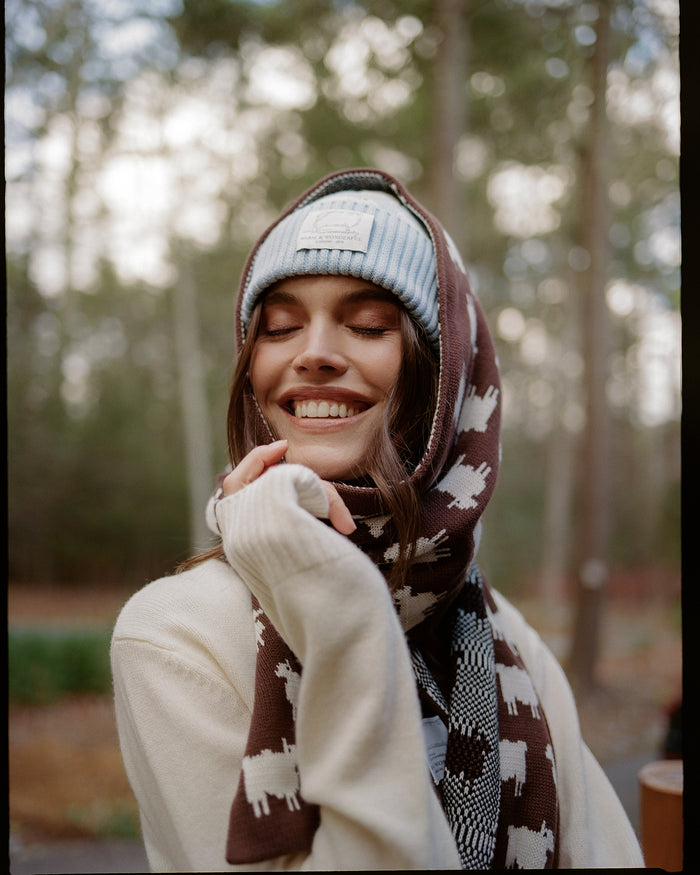 Cotton Sheep Beanie Blue