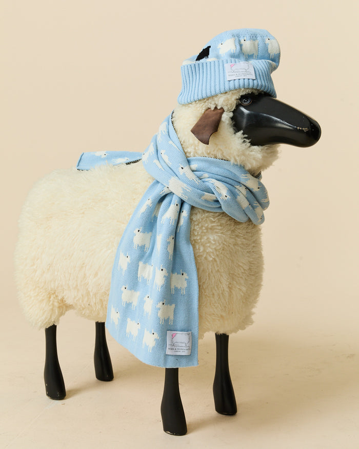 Cotton Sheep Beanie Blue