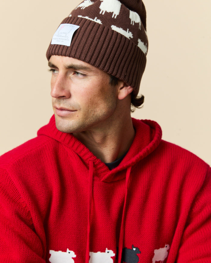 Cotton Sheep Beanie Brown