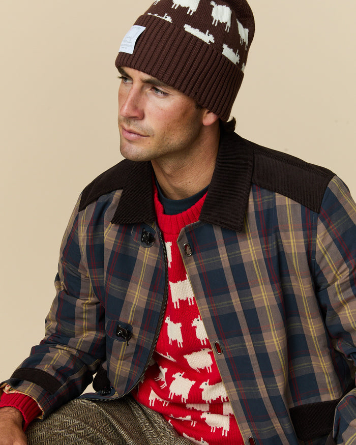 Cotton Sheep Beanie Brown