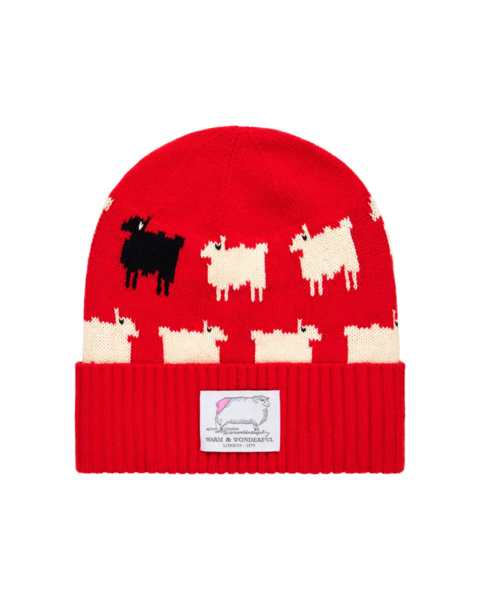 Cotton Sheep Beanie Diana Red