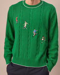 Cotton Soccer Player Sweater Green