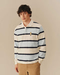 Cotton Striped Winnie-the-Pooh Rugby Blue