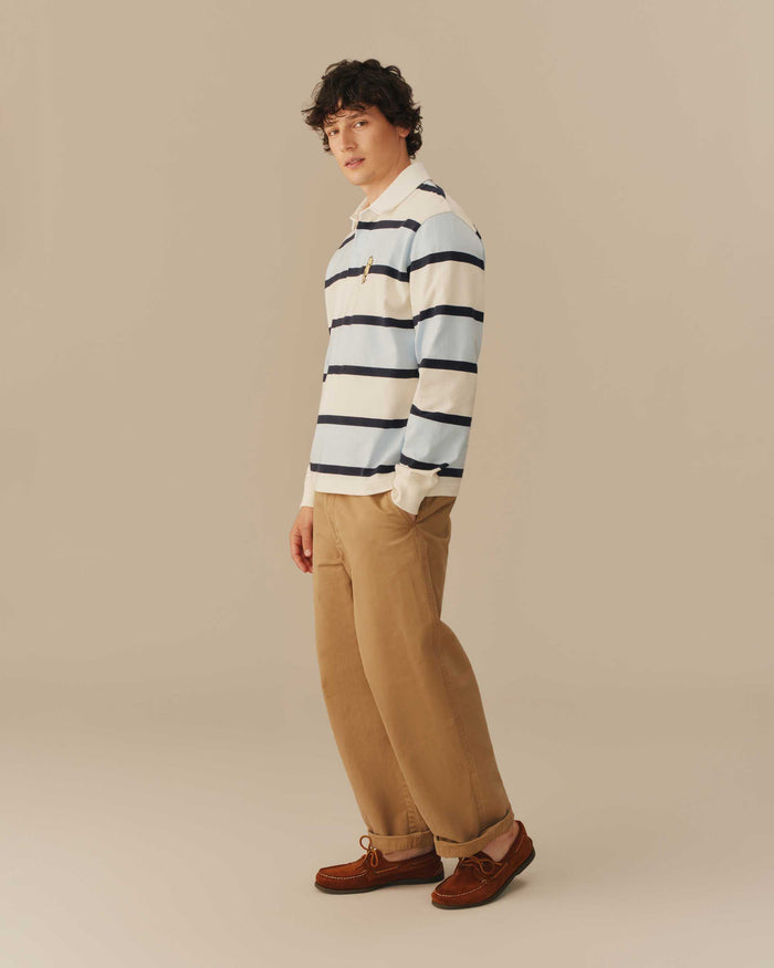 Cotton Striped Winnie-the-Pooh Rugby Blue