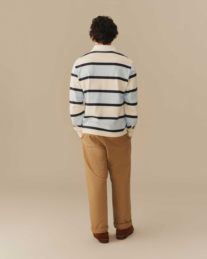Cotton Striped Winnie-the-Pooh Rugby Blue