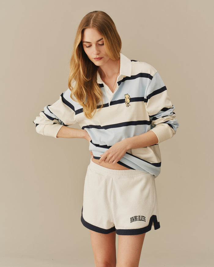 Cotton Striped Winnie-the-Pooh Rugby Blue