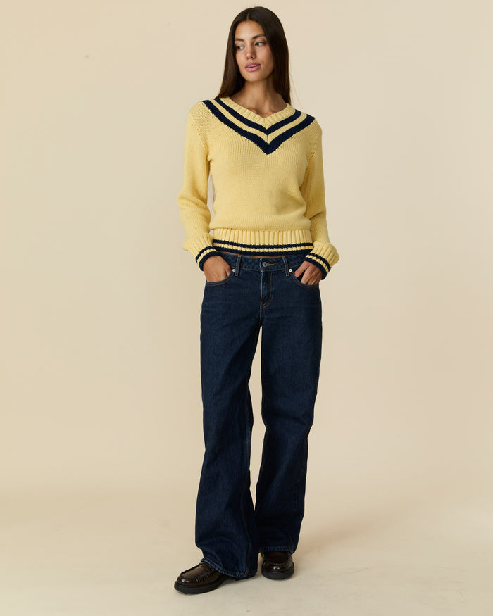 Cotton University V-Neck Sweater