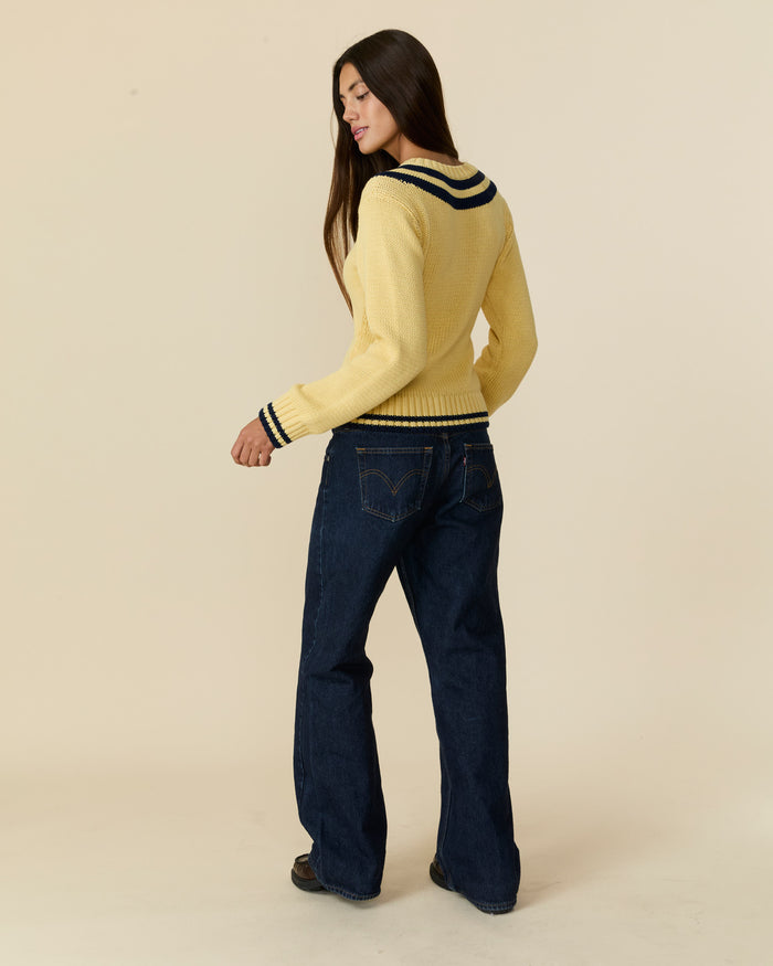 Cotton University V-Neck Sweater