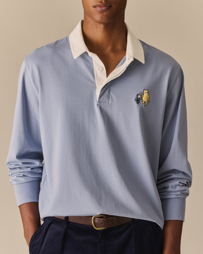 Cotton Winnie-the-Pooh & Piglet Rugby Blue Blue / XL