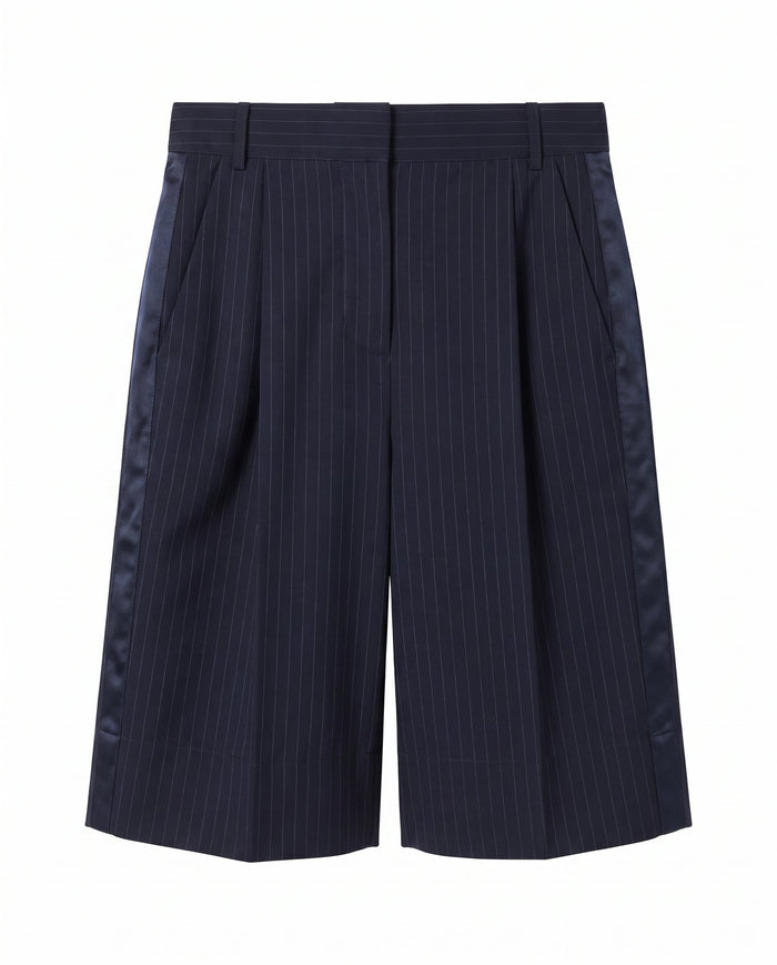 Court Pinstripe Bermuda Short Navy Navy / 14