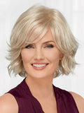 Curly Short Blonde Synthetic Wigs