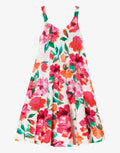 Roidal Dahlia Midi Beach Dress - Pink Floral - Simply Beach UK