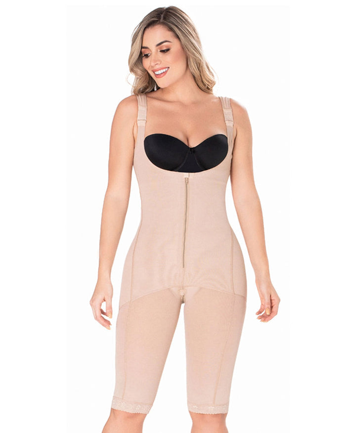 Diane & Geordi Women's Butt LifterTummy Control Bodysuit Knee Length Full Body Shaper for Women Powernet