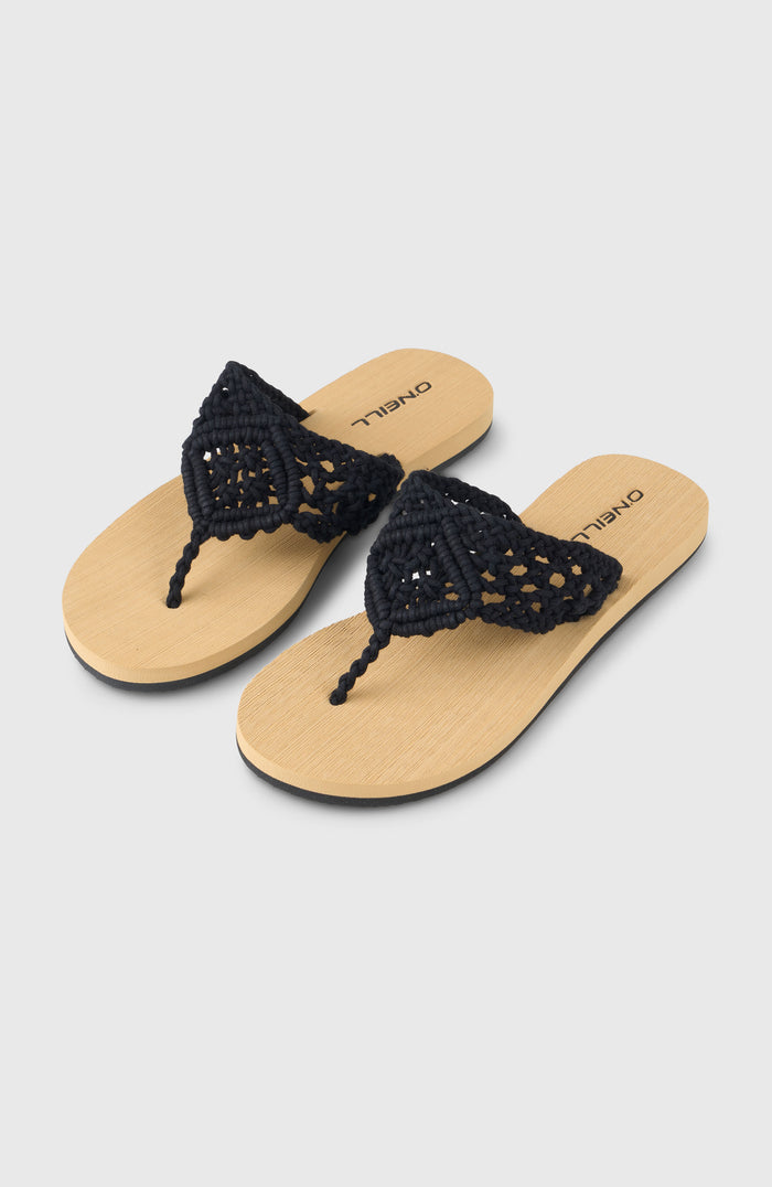 Ditsy Crochet Sandals | Black Out