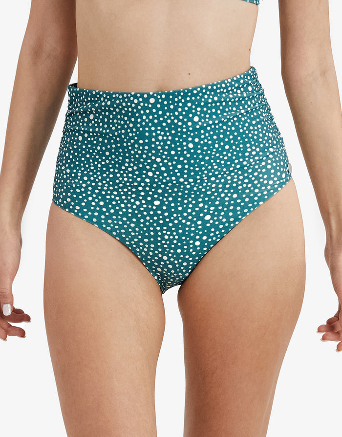 Ditsy Dots Chara Bikini Pant - Deep Jungle - Simply Beach UK