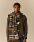 Donegal Fair Isle Scarf Green